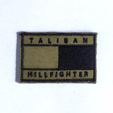 Výšivka "TALIBAN HILLFIGHTER" - černo-zelená