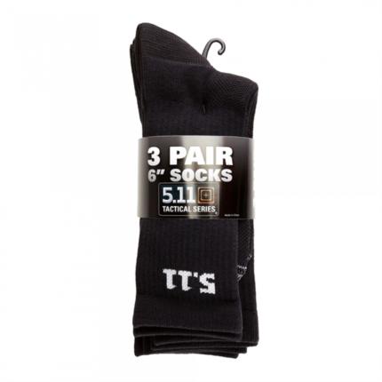 Ponožky 5.11 Tactical 6”, 3 páry, černé