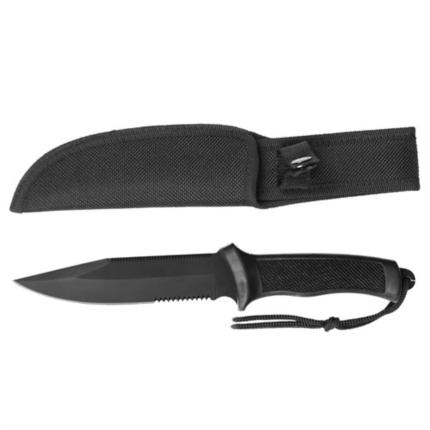 Bojový nůž s pouzdrem CORDURA - černý