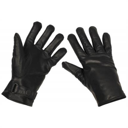 BW kožené rukavice s lehkou podšívkou - černé